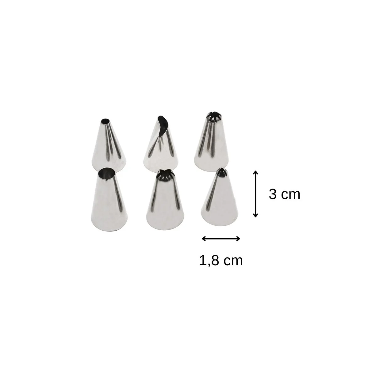 Lot de 20 poches à douilles 6 douilles inox et 3 douilles plastique 32 cm Zenker Smart Pastry - Image 4