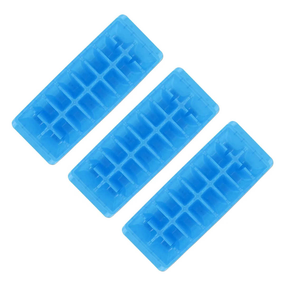 Lot de 3 bacs à glaçons bleus de 16 glaçons Fackelmann