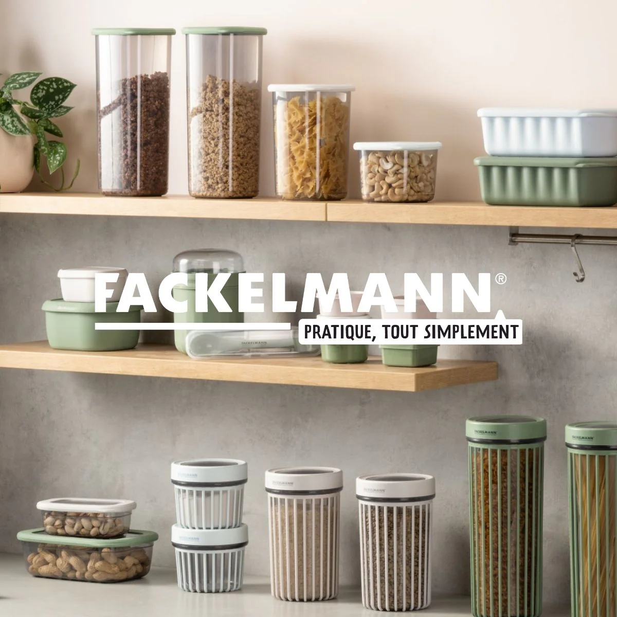 Lot de 2 boîtes hermétiques 1L avec 1 boîte hermétique Fackelmann Storage - Image 7