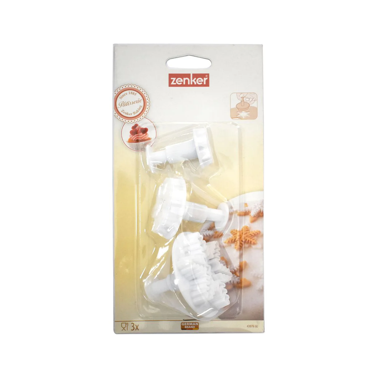 Lot de 3 emporte-pièces de Noël pour pâte à sucre motif flocon de neige Zenker Emporte-pièces - Image 7