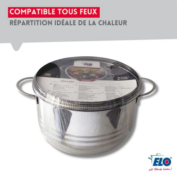 Lot de 3 faitouts 14, 16 et 20 cm en acier inoxydable sans PFAS Elo Brillant - Image 5