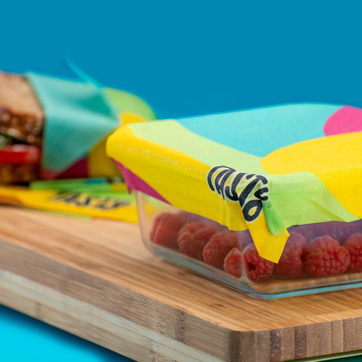 Lot de 3 wraps en cire d'abeille type film alimentaire Tasty Green - Image 5