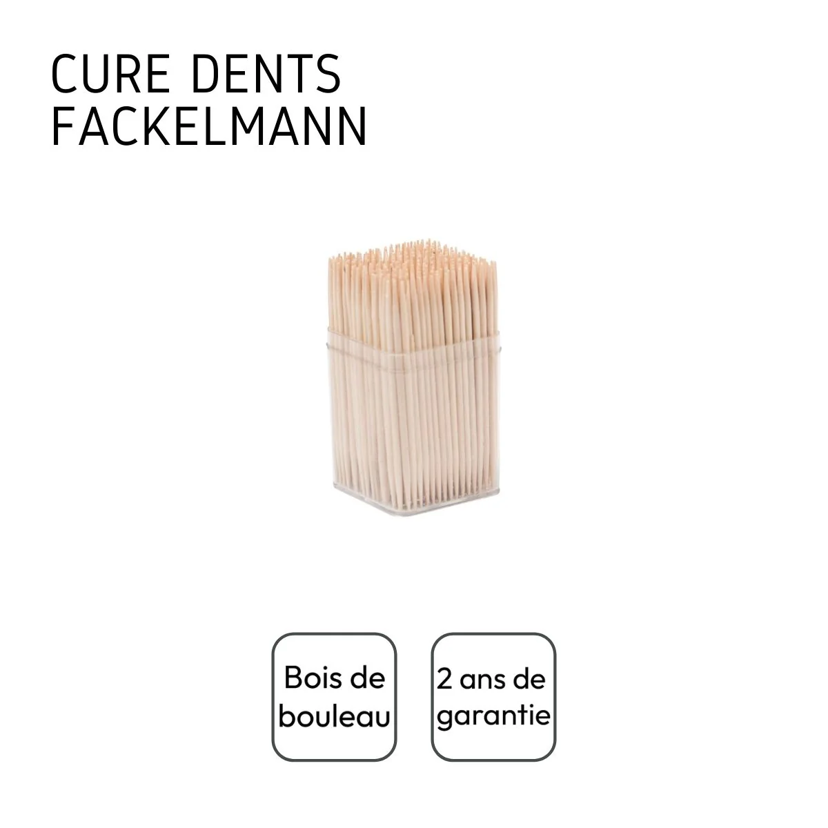 Lot de 300 cure-dents en bois dans une boîte avec couvercle Fackelmann Wood Edition - Image 4