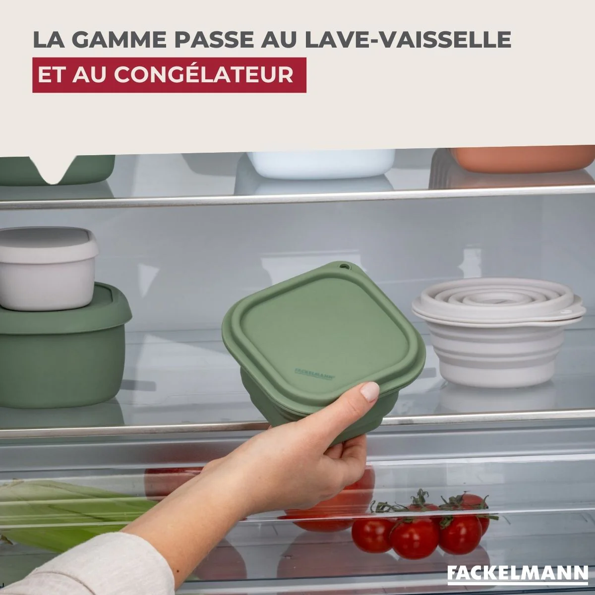 Lot de 4 boîtes à lunch 1 L avec 4 ustensiles de cuisine Fackelmann Storage - Image 6