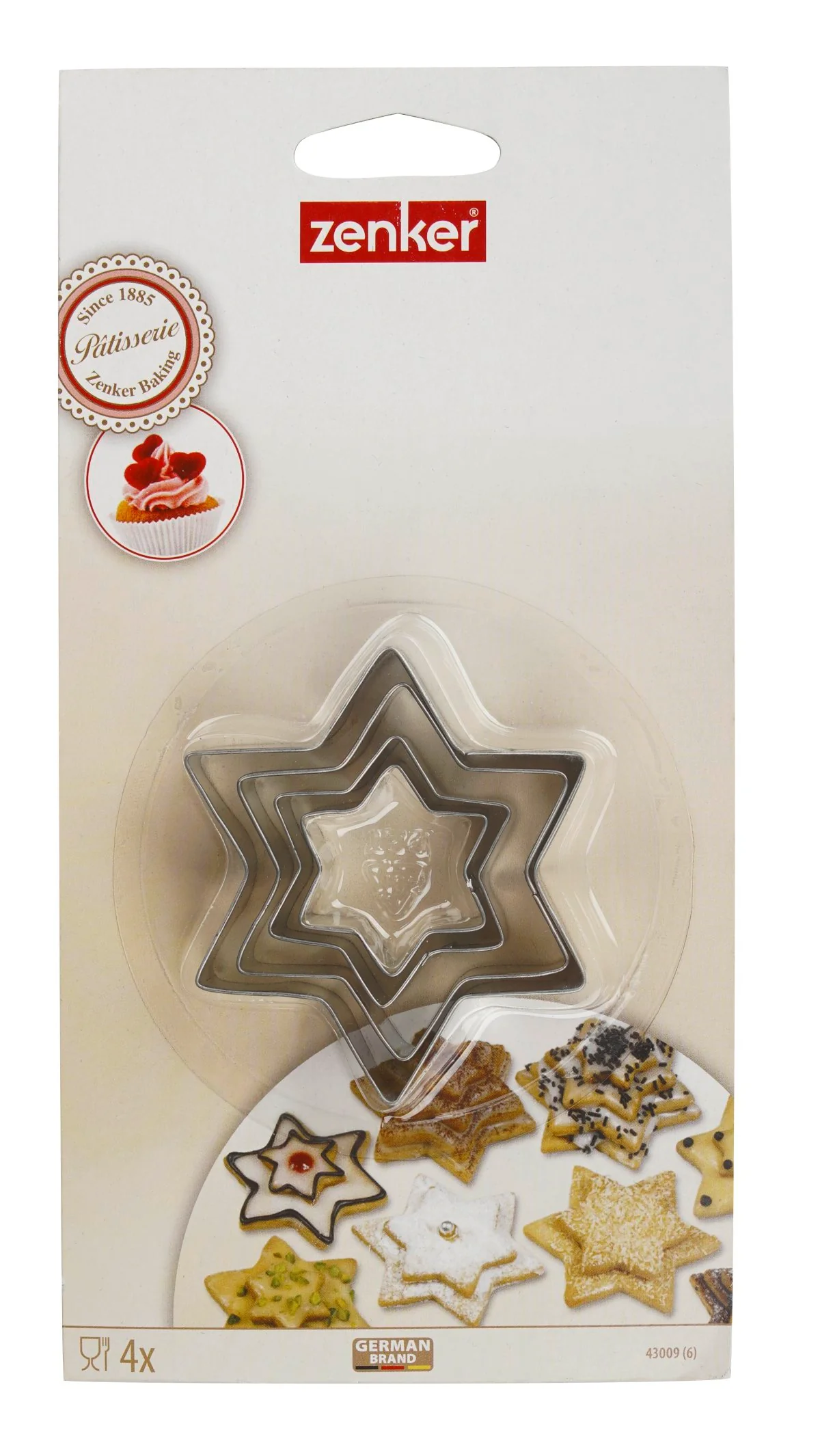 Lot de 4 emporte-pièces de Noël en forme d'étoiles Zenker Emporte-pièces - Image 8