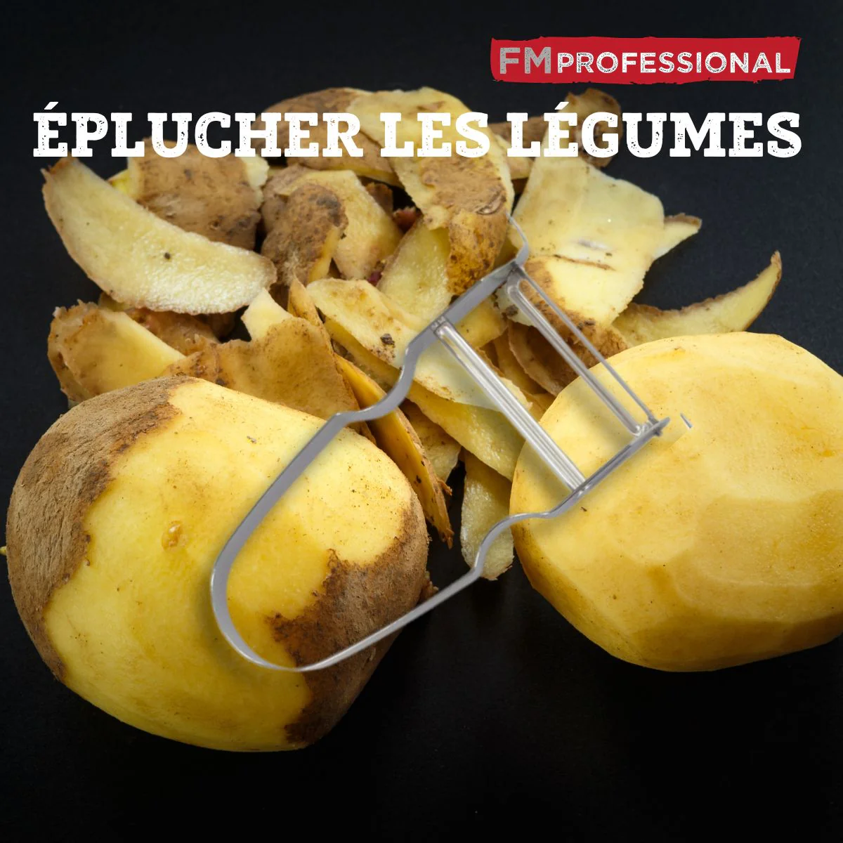 Lot de 4 éplucheurs à légumes 11,5 cm FM Professional - Image 4