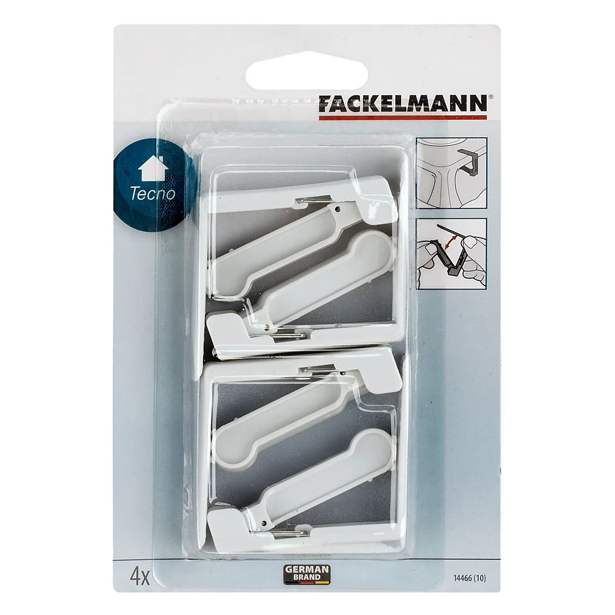 Lot de 4 pinces à nappe avec ressort Fackelmann Tecno - Image 3