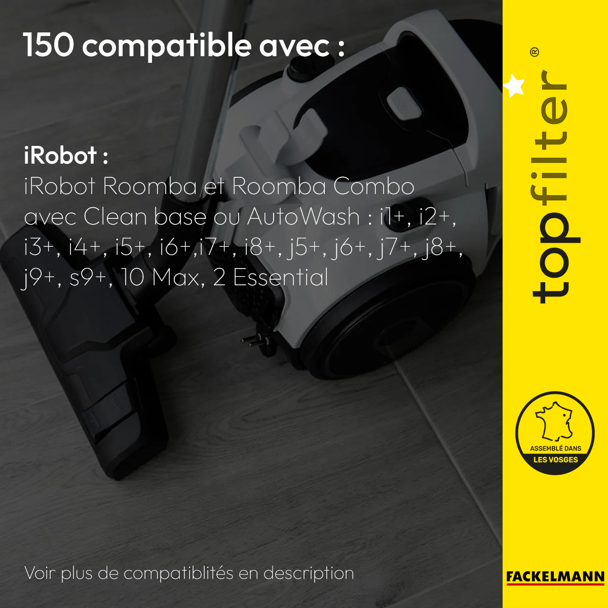 Lot de 4 sacs aspirateur iRobot TopFilter Premium - Image 2