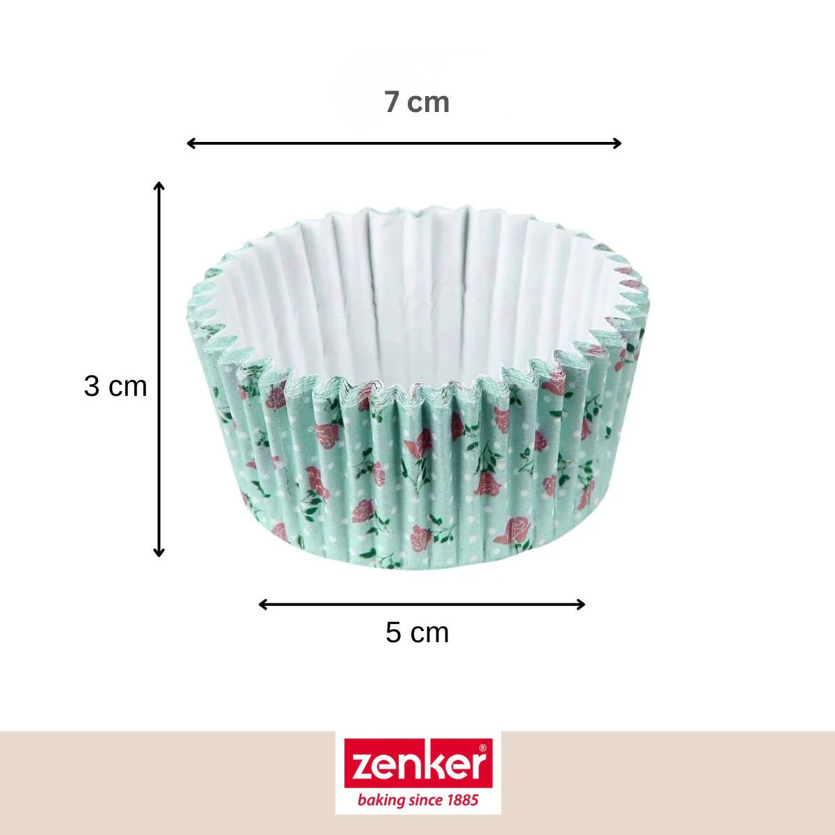 Lot de 50 moules à muffins en papier vintage 5 cm Zenker Smart Pastry - Image 3