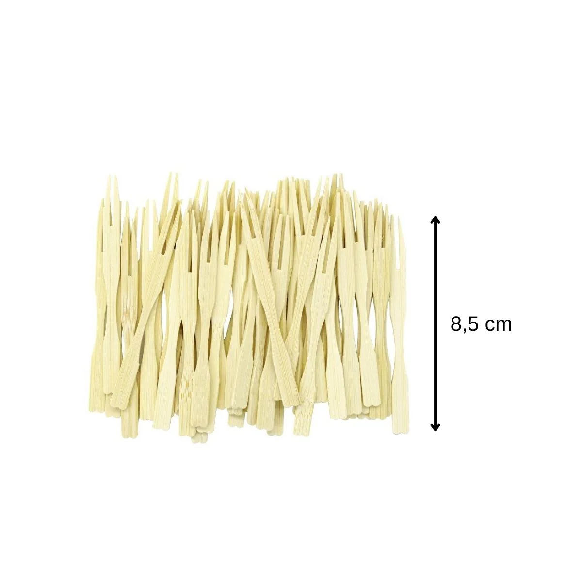 Lot de 50 pics à apéritif forme fourchette 8,5 cm Fackelmann Wood Edition - Image 3
