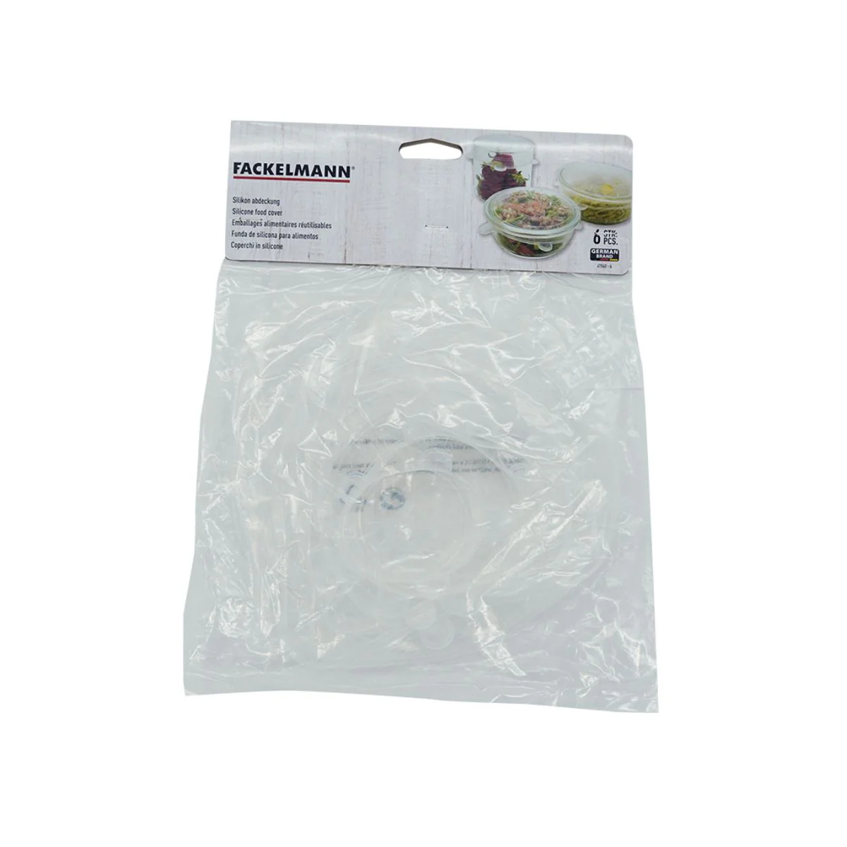 Lot de 6 couvercles de conservation en silicone étirable de 6 à 20 cm Fackelmann Basic - Image 4