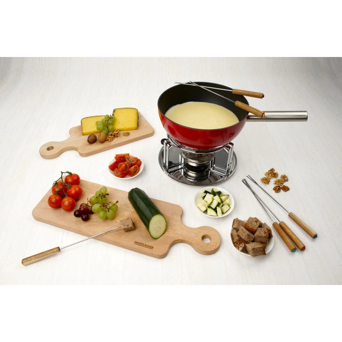 Lot de 6 fourchettes à fondue savoyarde en bois FSC Fackelmann Nature - Image 9