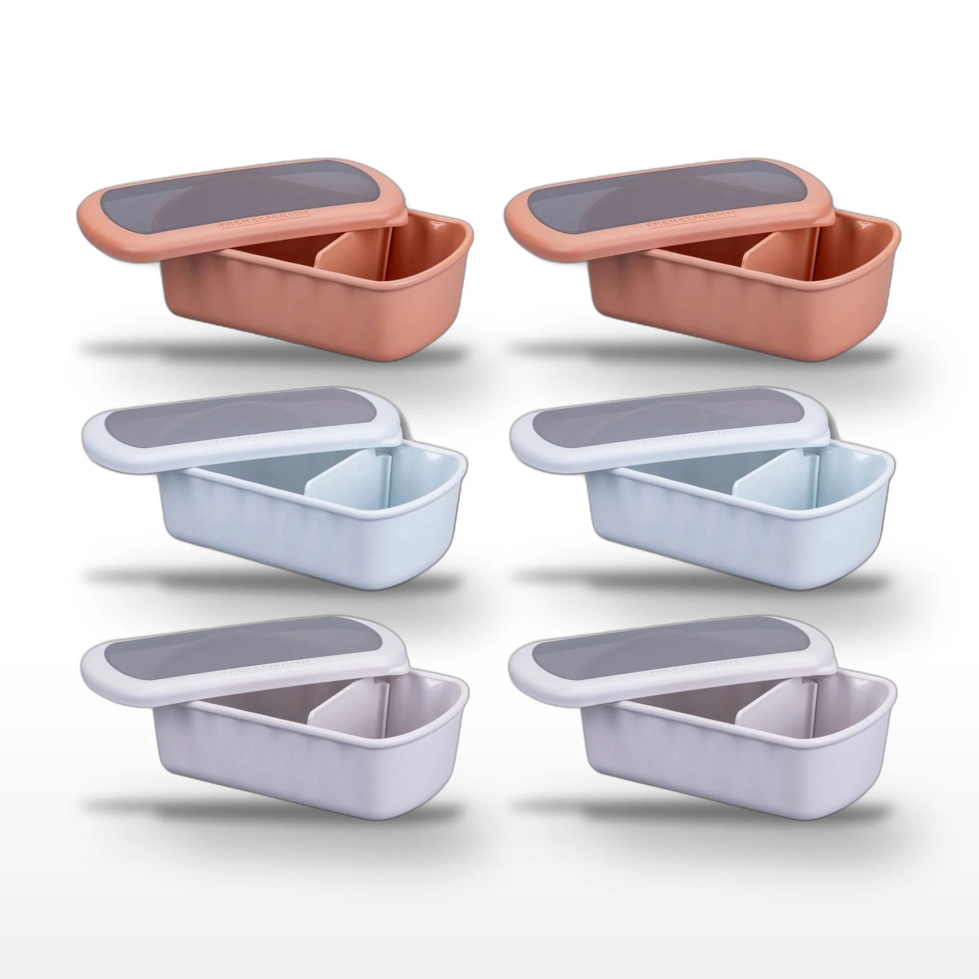 Lot de 6 lunch box 1 L avec 6 ustensiles de cuisine Fackelmann Storage