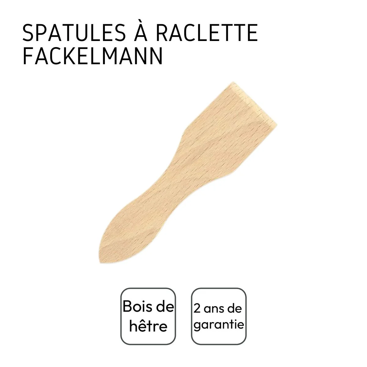 Lot de 6 spatules à raclette en bois 13 cm FSC Fackelmann - Image 4