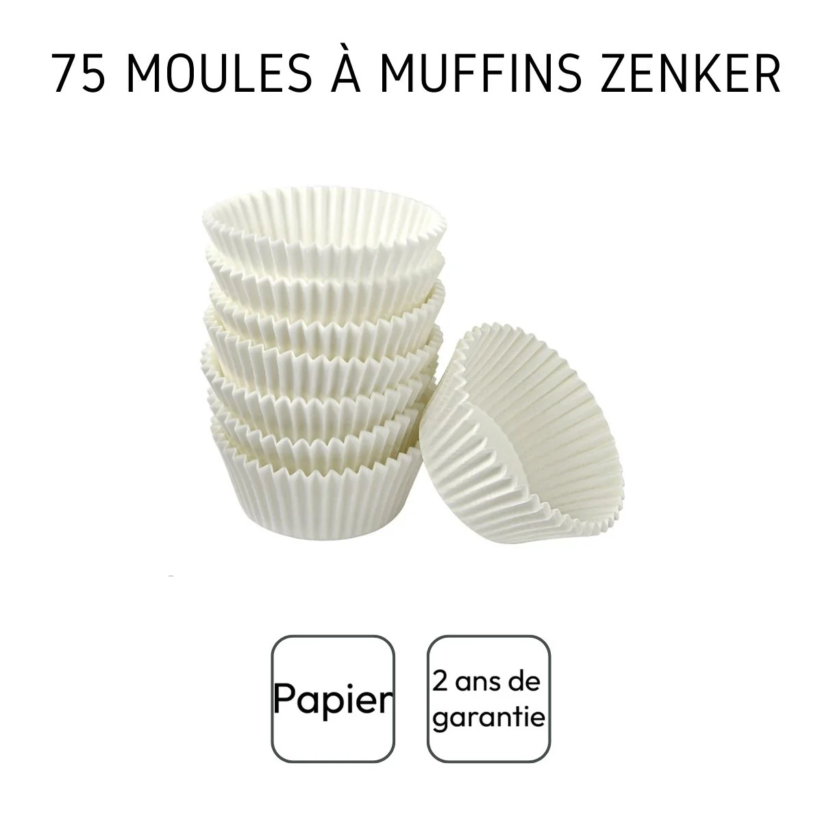 Lot de 75 moules à muffins en papier 5 cm Zenker Smart Pastry - Image 4