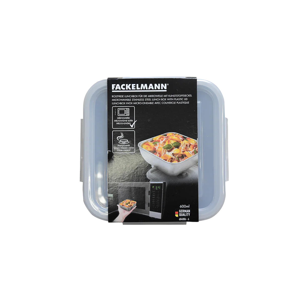 Lunch box en inox avec couvercle à clips 600 ml Fackelmann Move - Image 5
