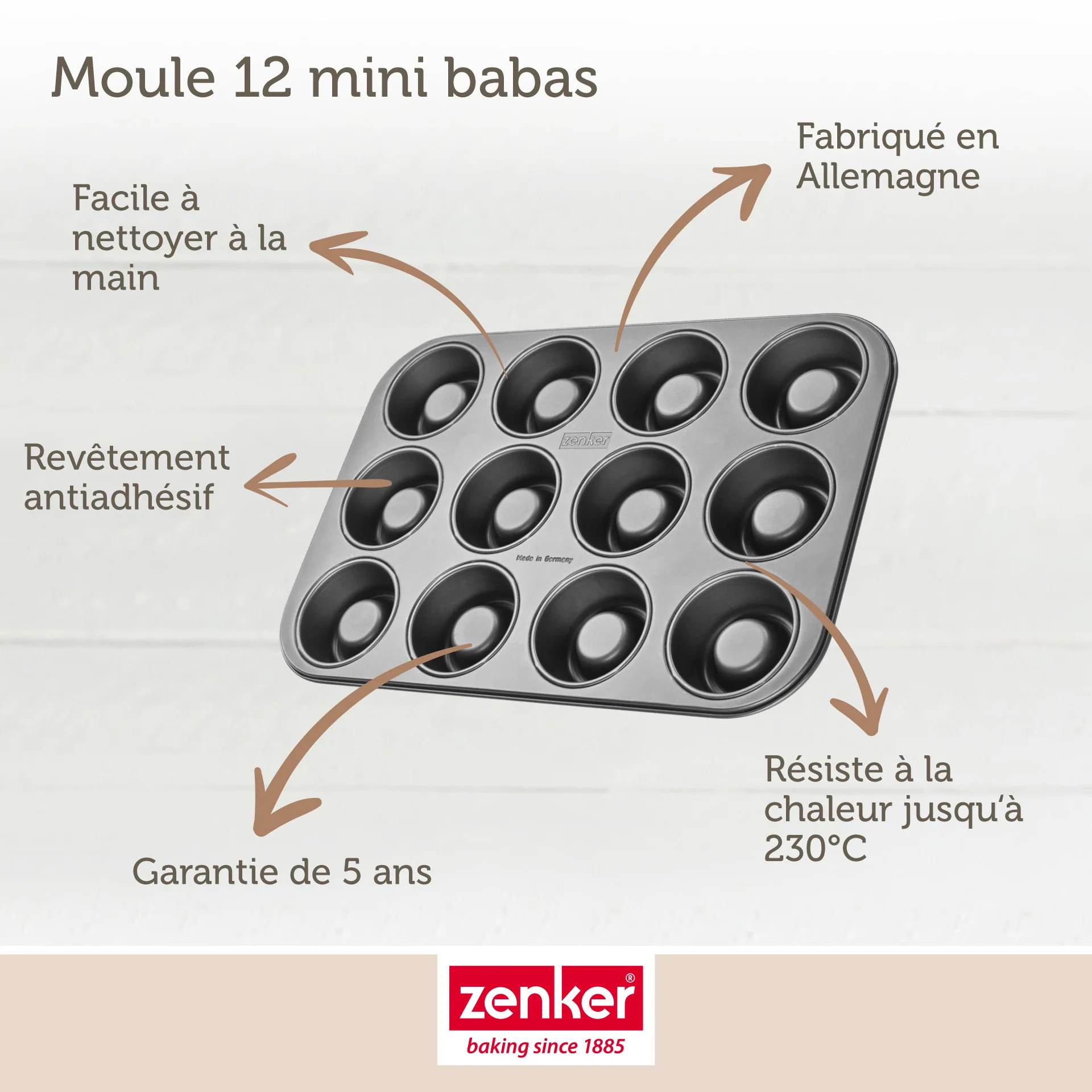 Moule 12 babas au rhum Zenker Spécial Créative - Image 3