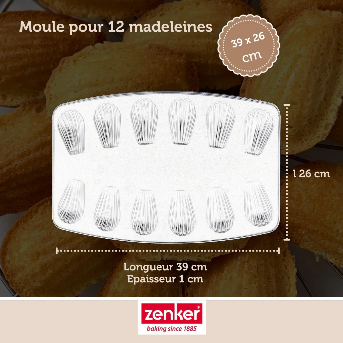 Moule 12 madeleines 26 x 39 cm Zenker Spécial Countries - Image 3