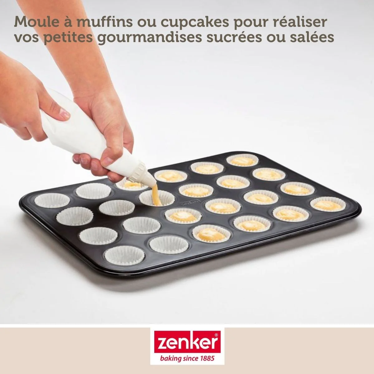 Moule à muffins 24 empreintes 38 x 26 cm Zenker Black Metallic - Image 4