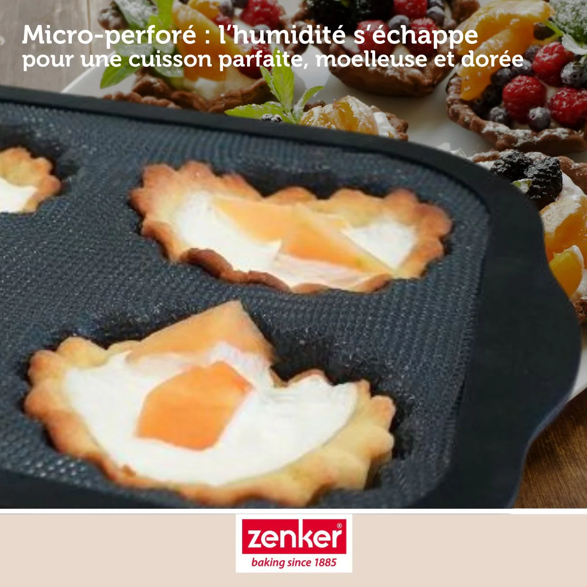 Moule 6 mini tartelettes 28 x 18 cm Zenker Silicone fibre de verre - Image 4