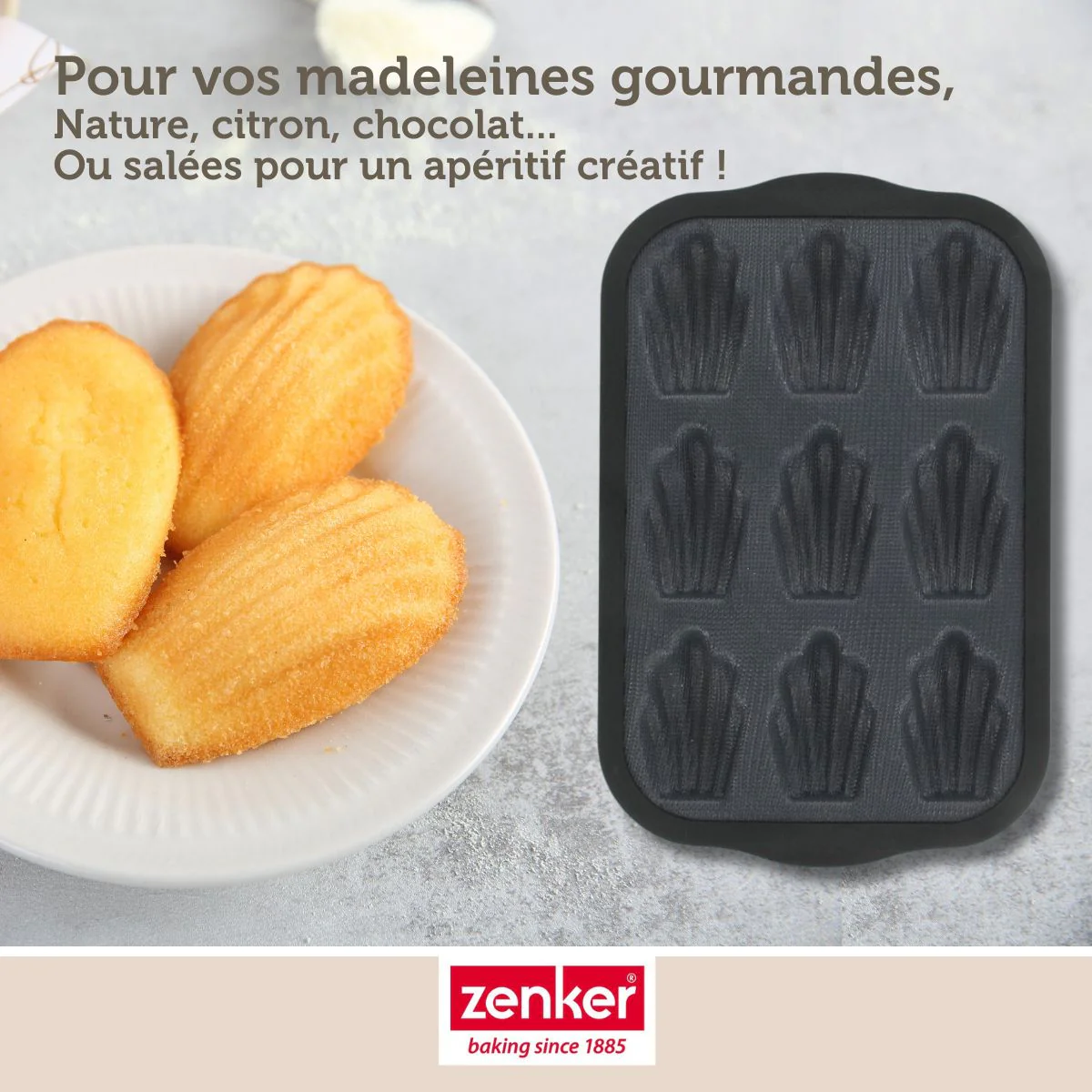 Moule 9 madeleines 28 x 18 cm Zenker Silicone fibre de verre - Image 5