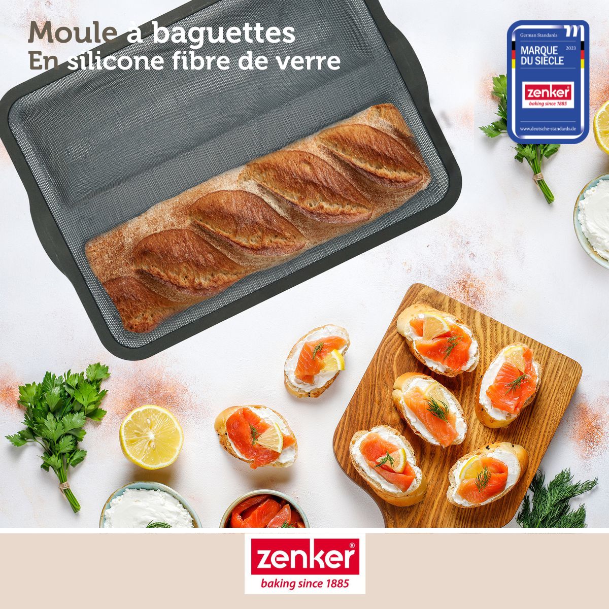 Moule à baguettes de pain 36 x 26 cm Zenker Silicone fibre de verre - Image 2