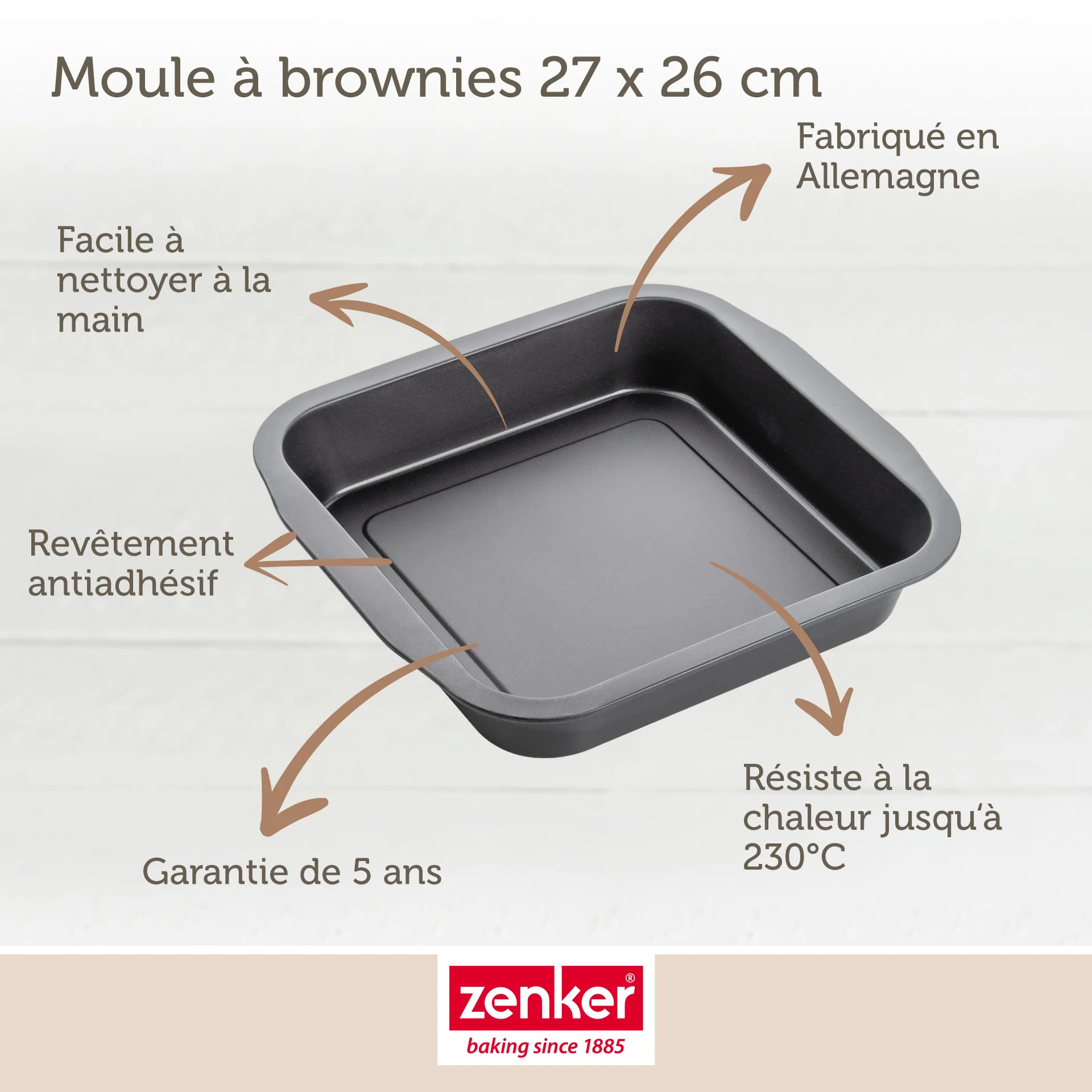 Moule à brownie 27 x 26 cm Zenker Special Creative - Image 3