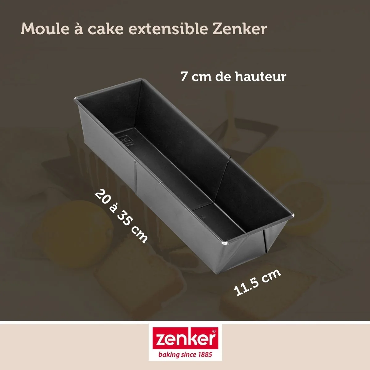 Moule à cake extensible 20 à 35 cm Zenker Black Metallic - Image 4