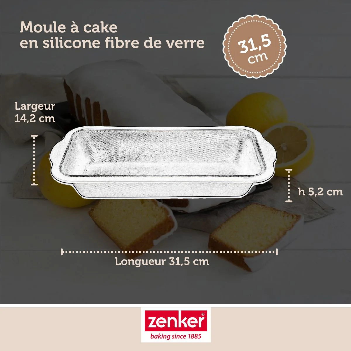 Moule à cake 31,5 cm Zenker Silicone fibre de verre - Image 3
