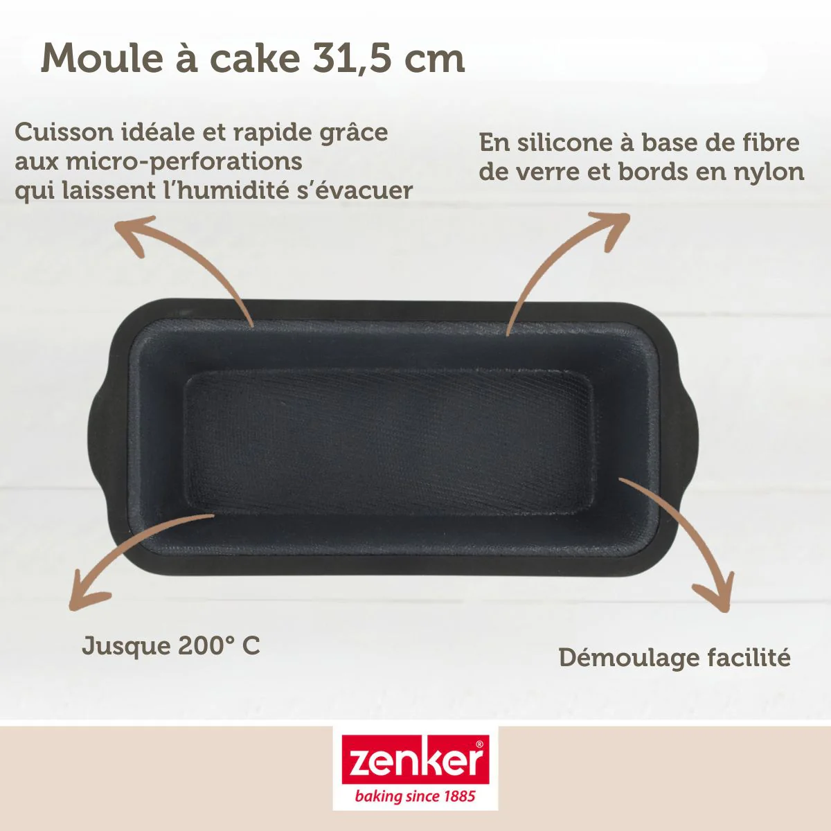 Moule à cake 31,5 cm Zenker Silicone fibre de verre - Image 6