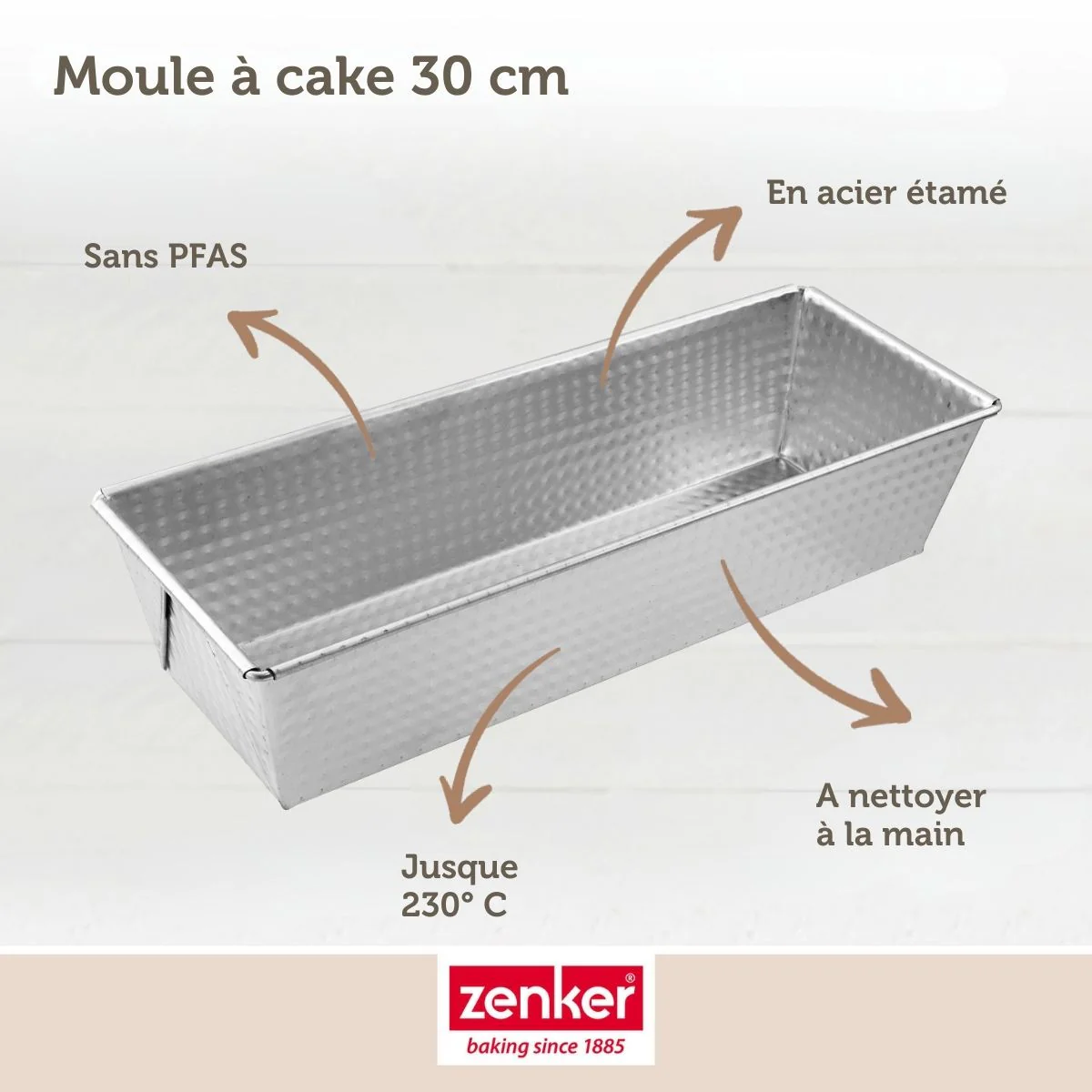 Moule à cake 30 cm Zenker Silver - Image 4