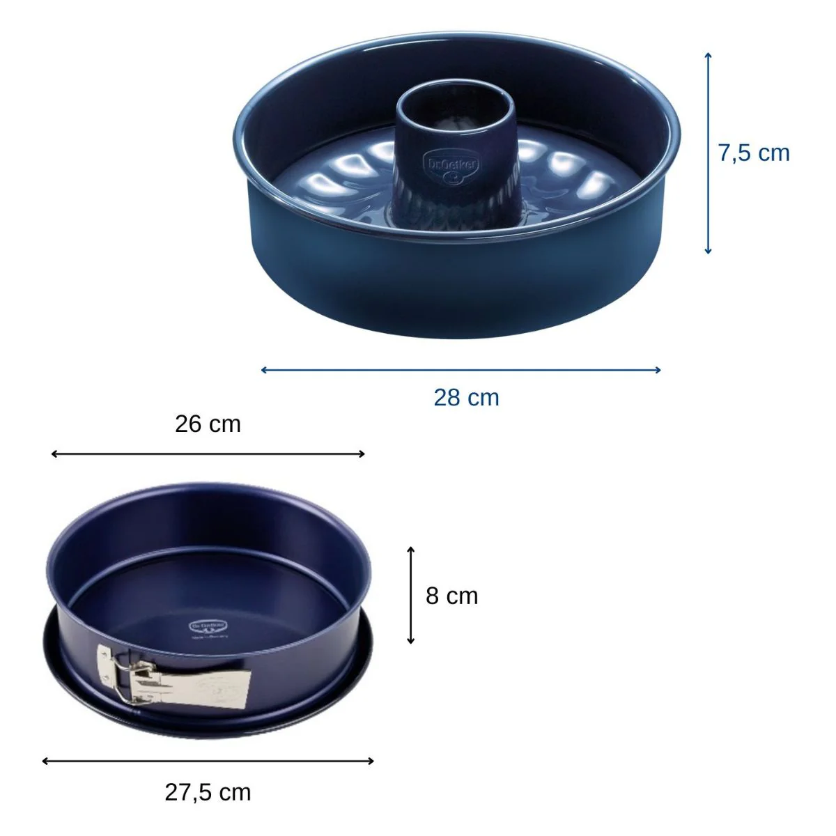 Moule à charnière 26 cm et moule à savarin fond amovible 28 cm Dr. Oetker Back Liebe - Image 3
