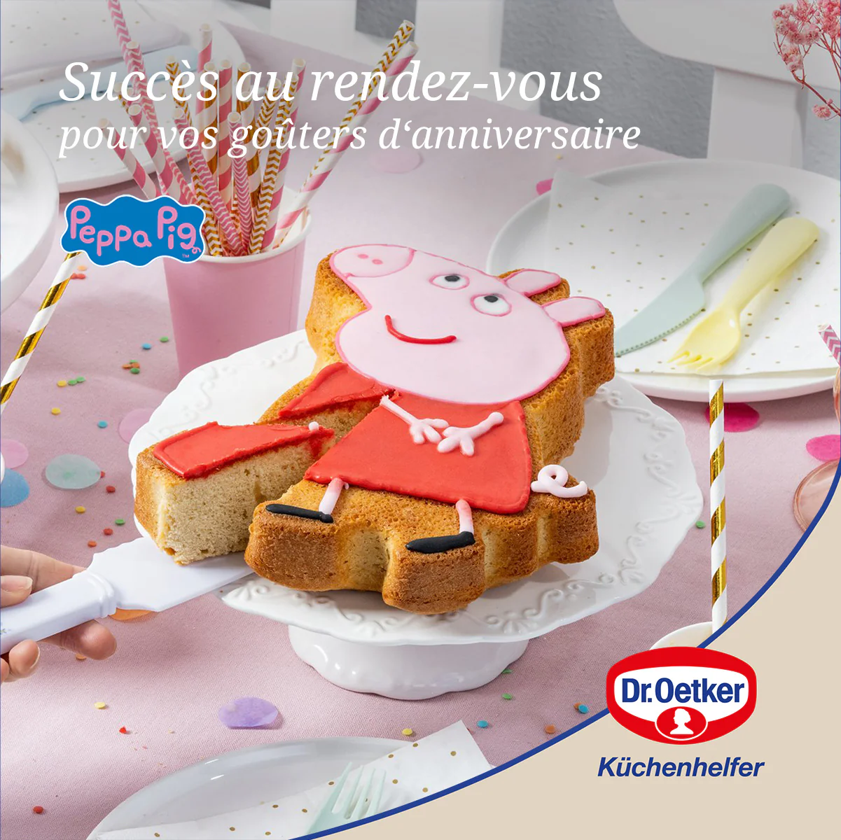 Moule à gâteau silicone 27 x 20 cm Dr. Oetker Peppa Pig - Image 2