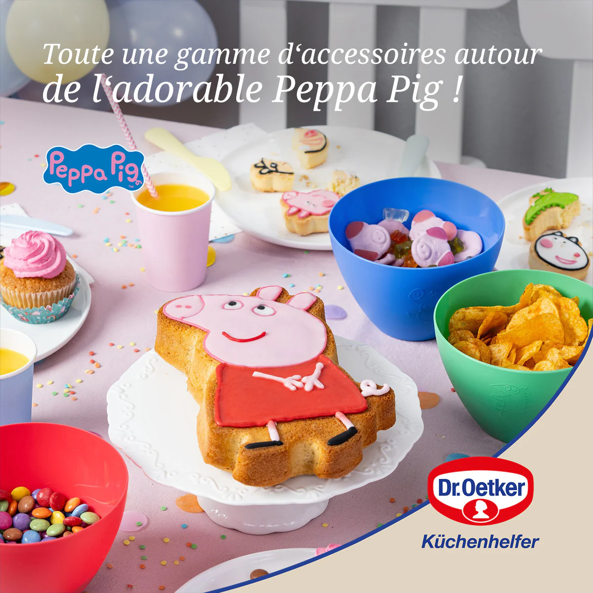 Moule à gâteau silicone 27 x 20 cm Dr. Oetker Peppa Pig - Image 4