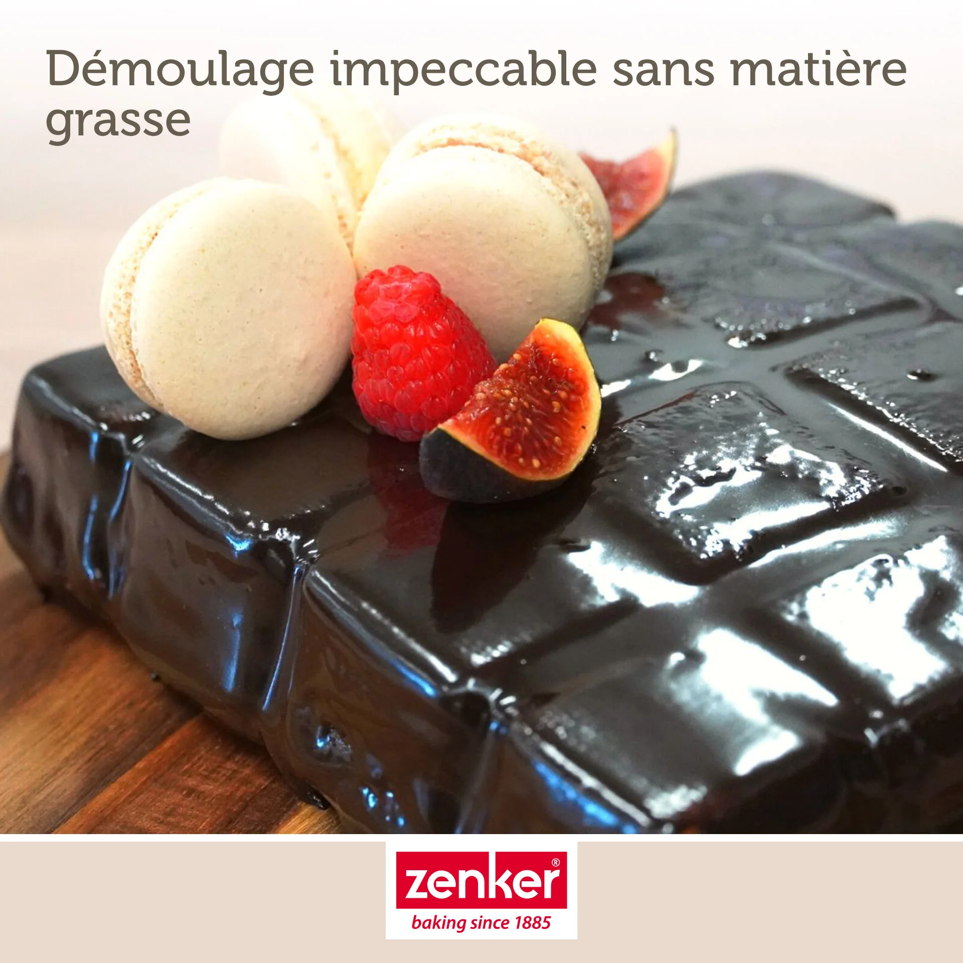 Moule à gâteaux en forme de tablette de chocolat 22 x 24 cm Zenker Silicone fibre de verre - Image 4