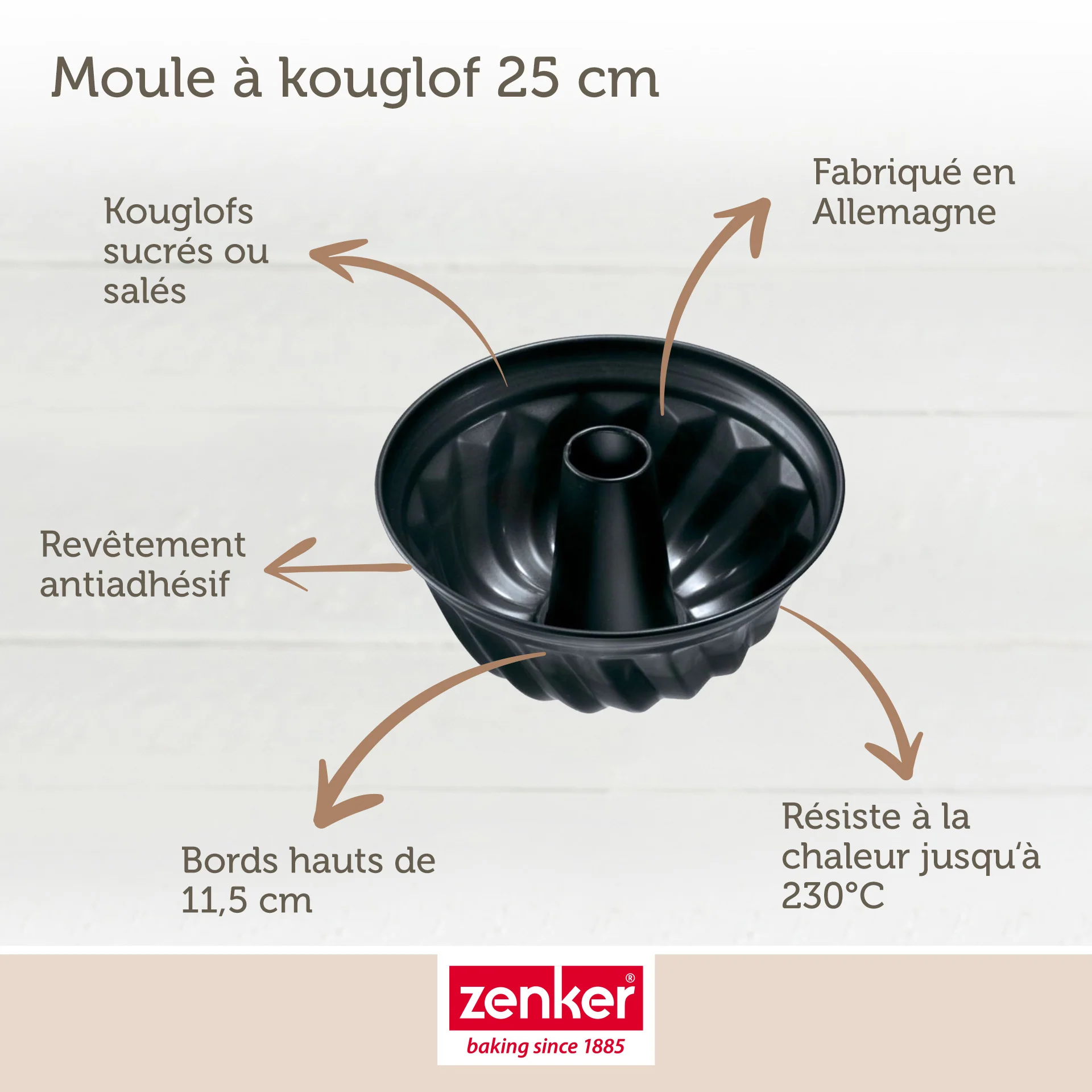 Moule à kouglof 25 cm Zenker Black Metallic - Image 3