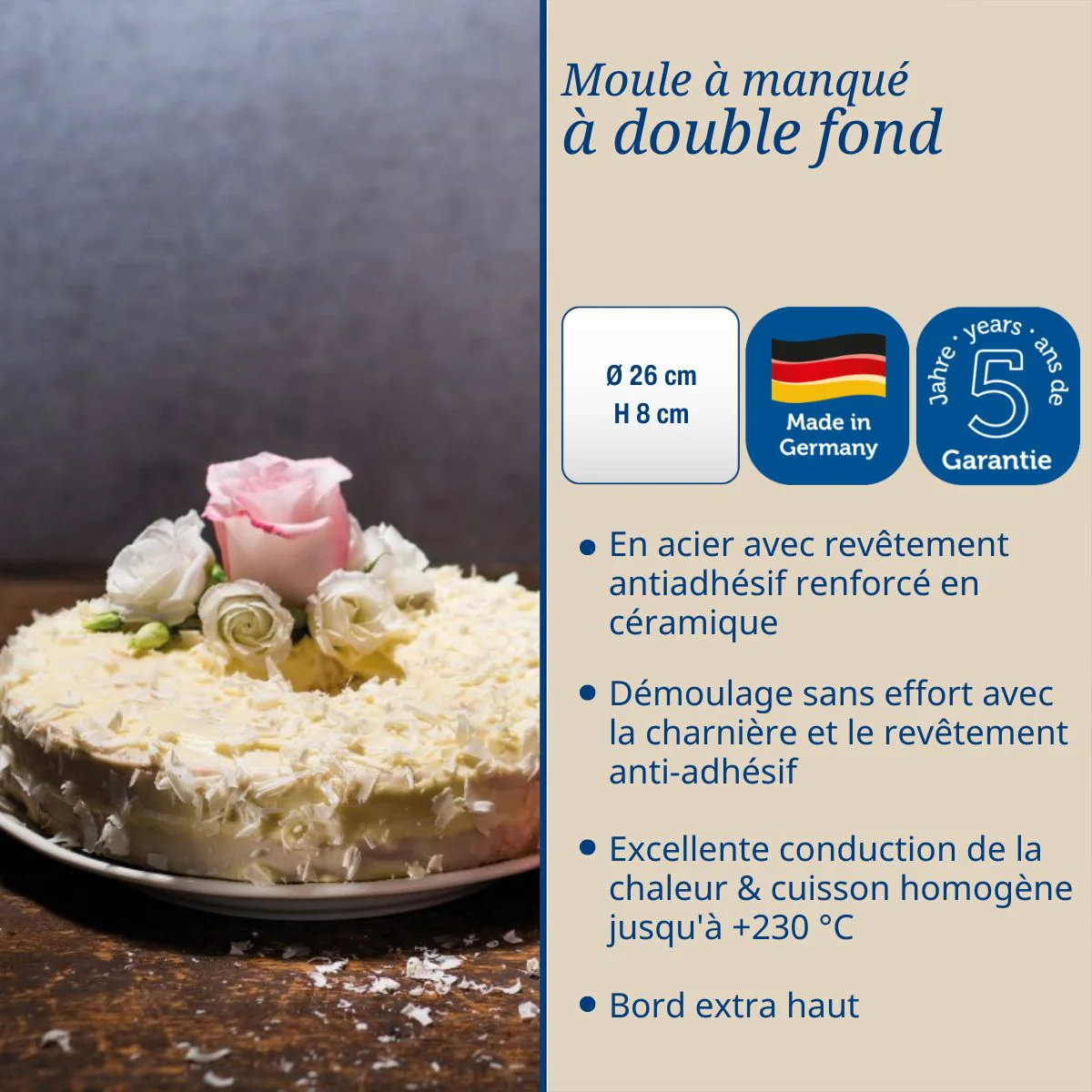 Moule à manqué et à savarin double fond 28 cm Dr.Oetker Back Trend - Image 7