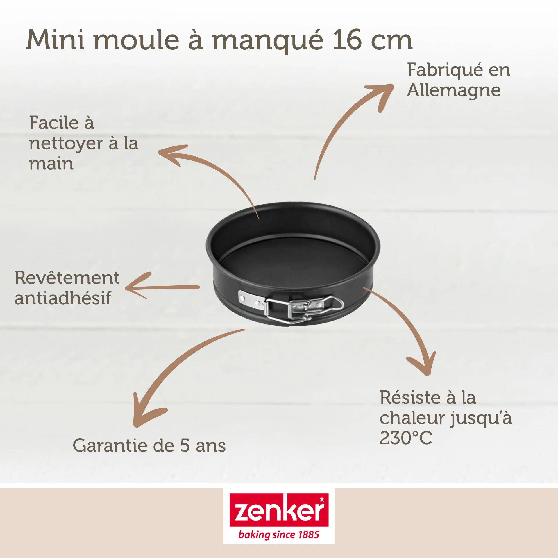 Moule à manqué à charnière 16 cm Zenker Spécial Mini - Image 4