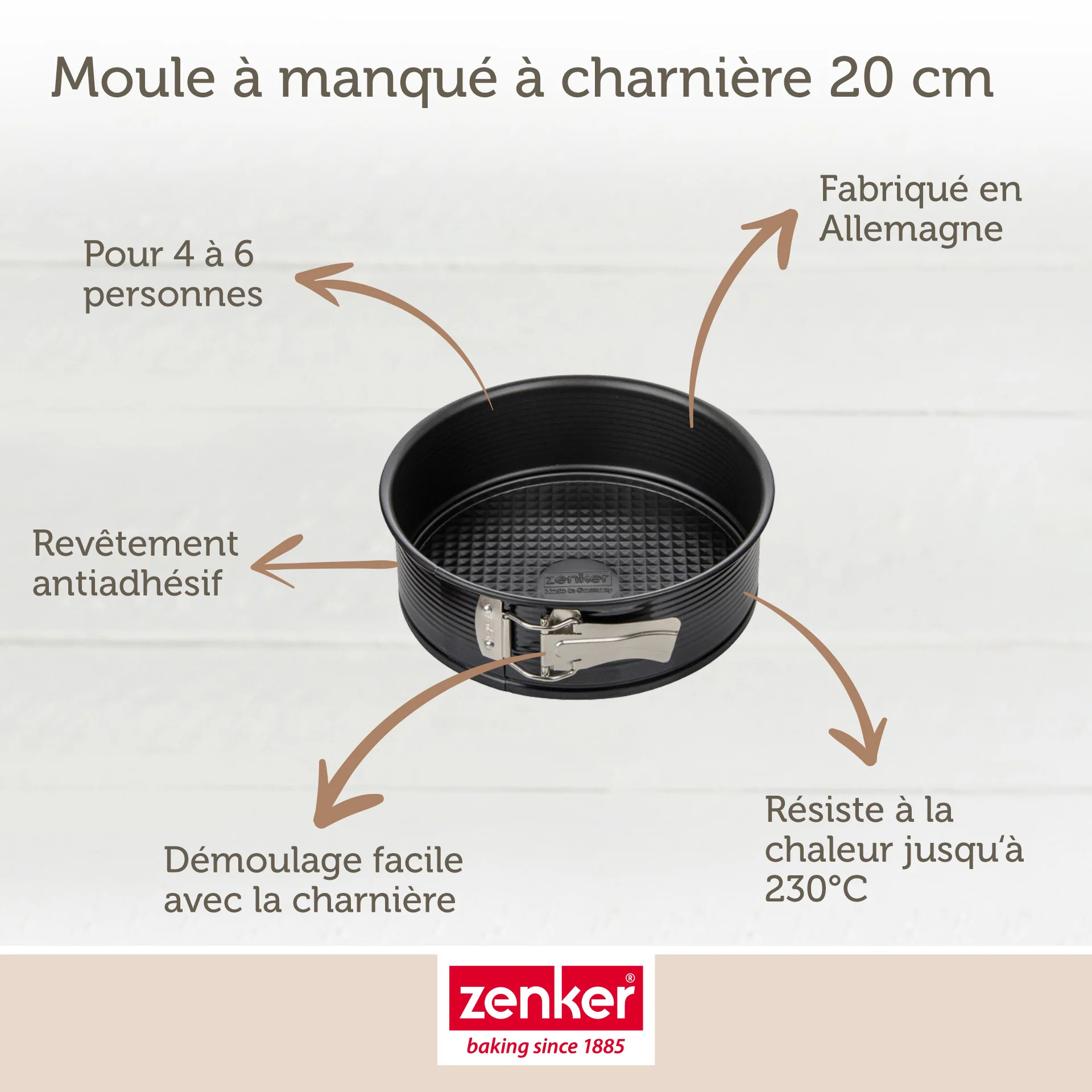 Moule à manqué à charnière 20 cm Zenker Black Metallic - Image 3