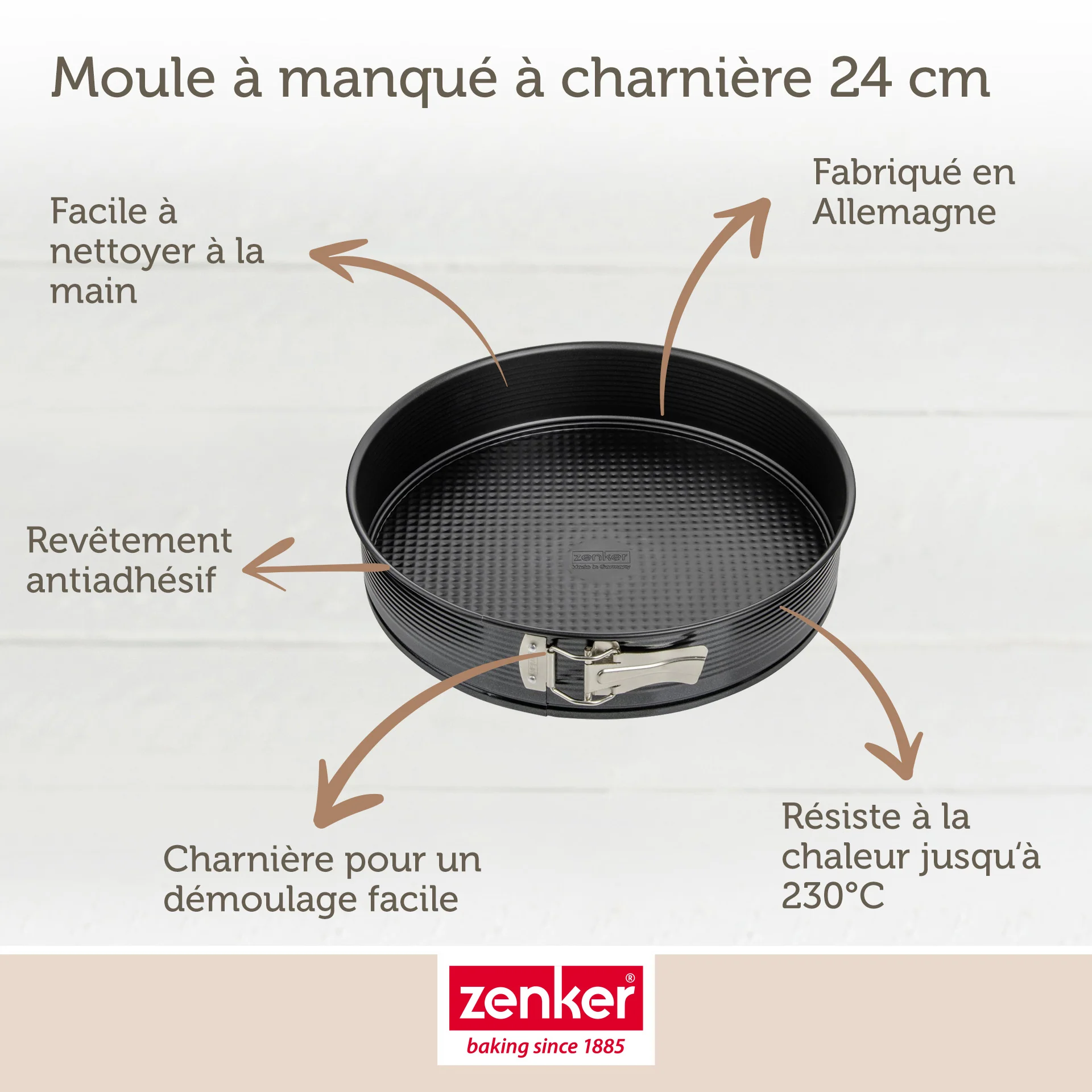 Moule à manqué à charnière 24 cm Zenker Black Metallic - Image 3