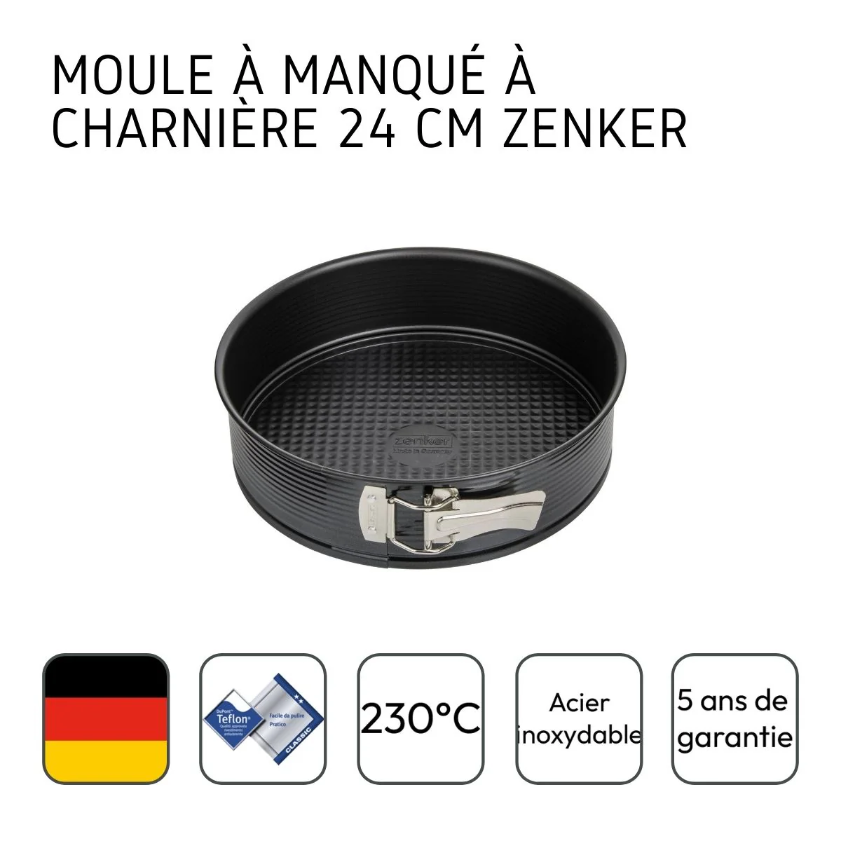 Moule à manqué à charnière 24 cm Zenker Black Metallic - Image 8