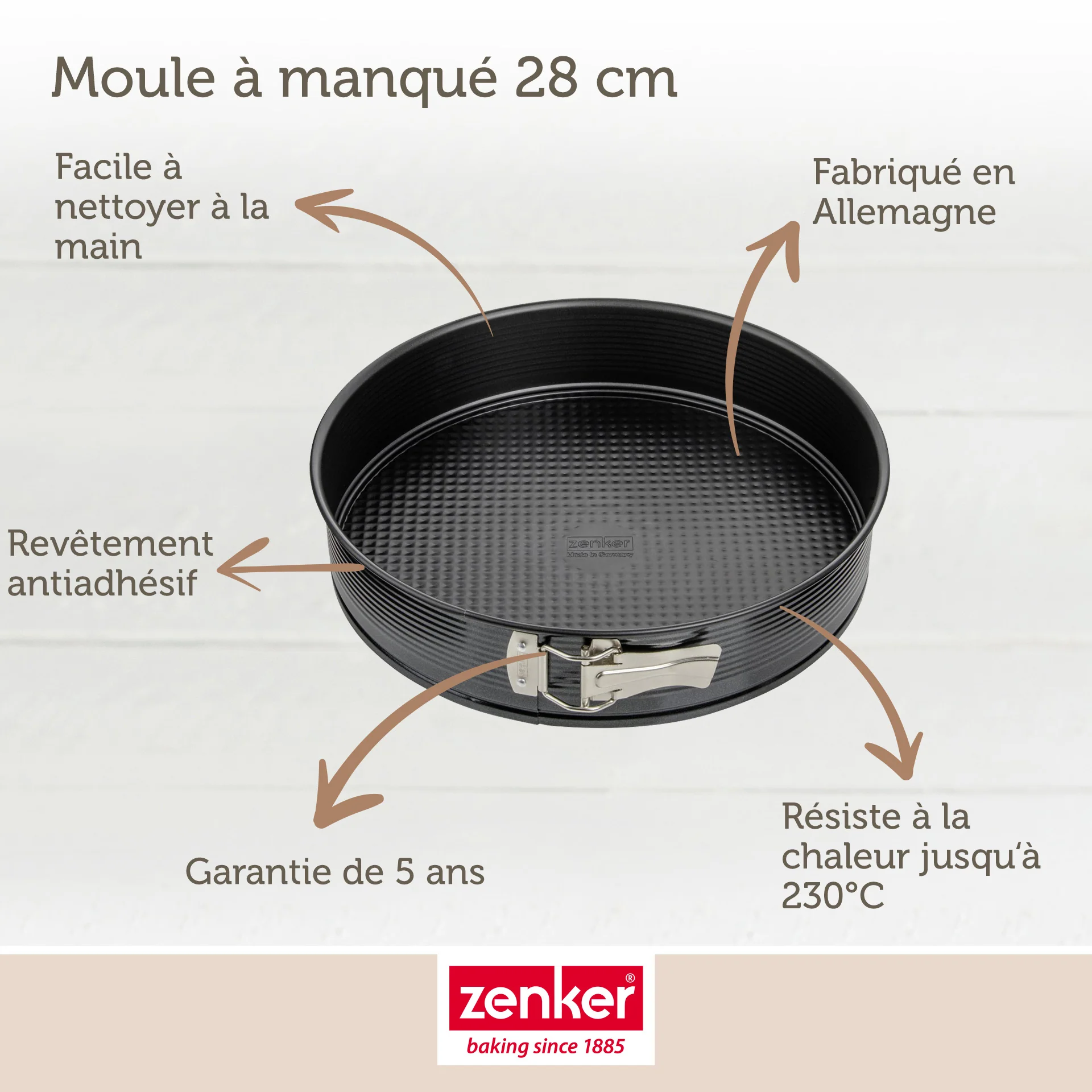 Moule à manqué à charnière 28 cm Zenker Black Metallic - Image 3