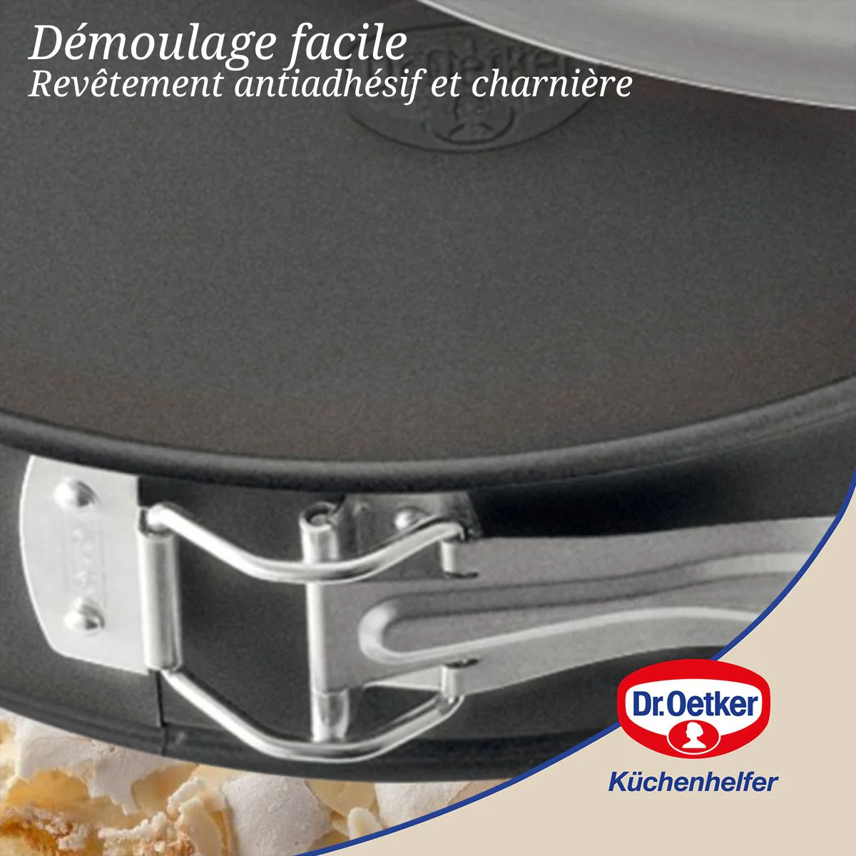 Moule à manqué à charnière 26 cm avec couvercle de transport Dr. Oetker Bake and Go - Image 6