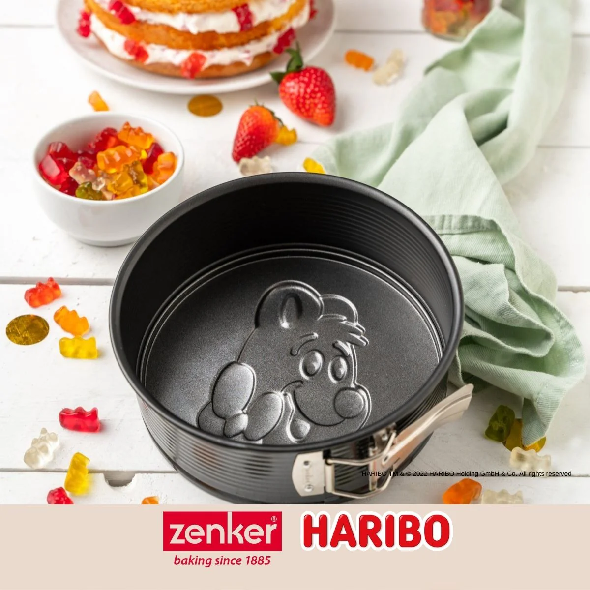 Moule à manqué à charnière 18 cm avec emporte-pièce Zenker Haribo - Image 7