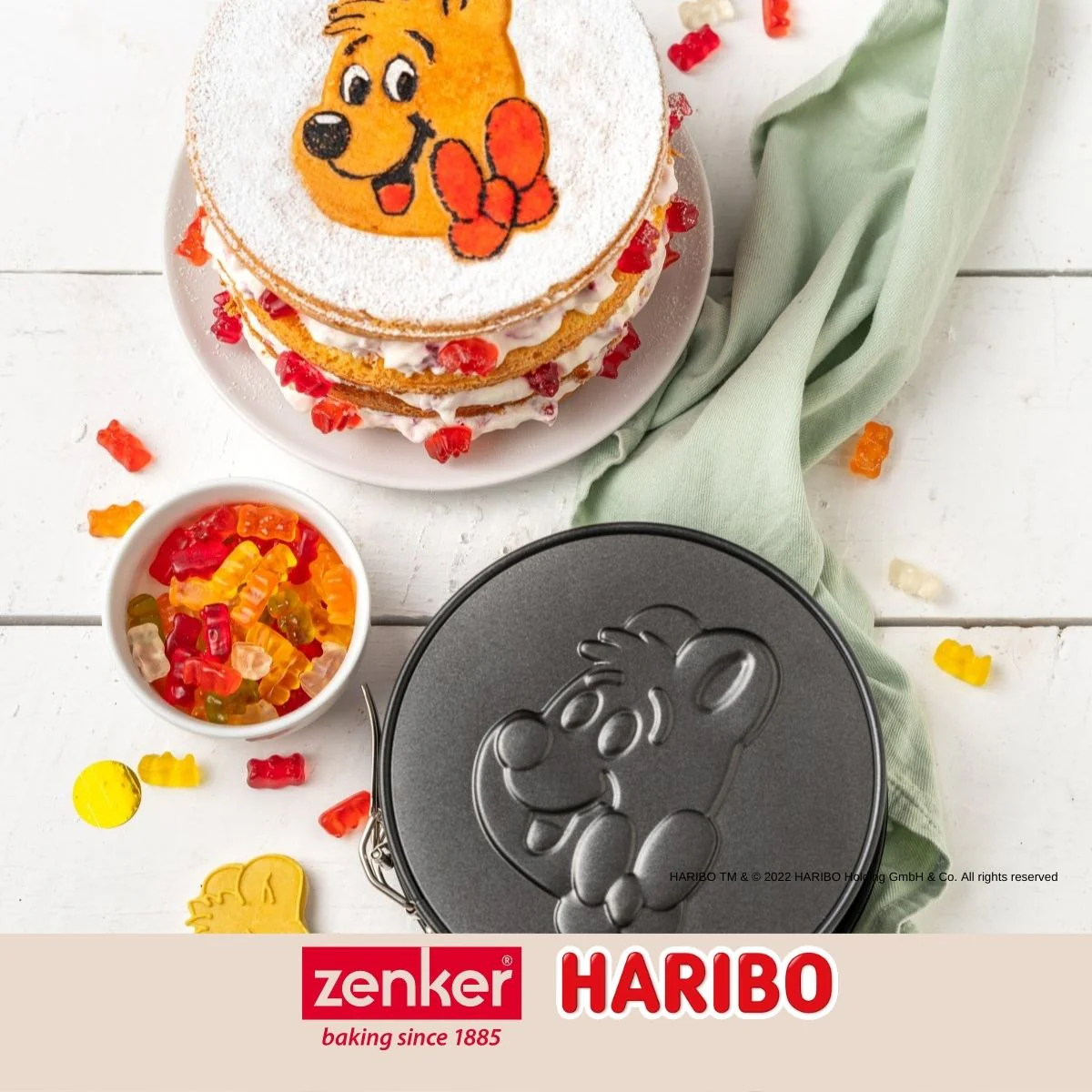 Moule à manqué à charnière 18 cm avec emporte-pièce Zenker Haribo - Image 8