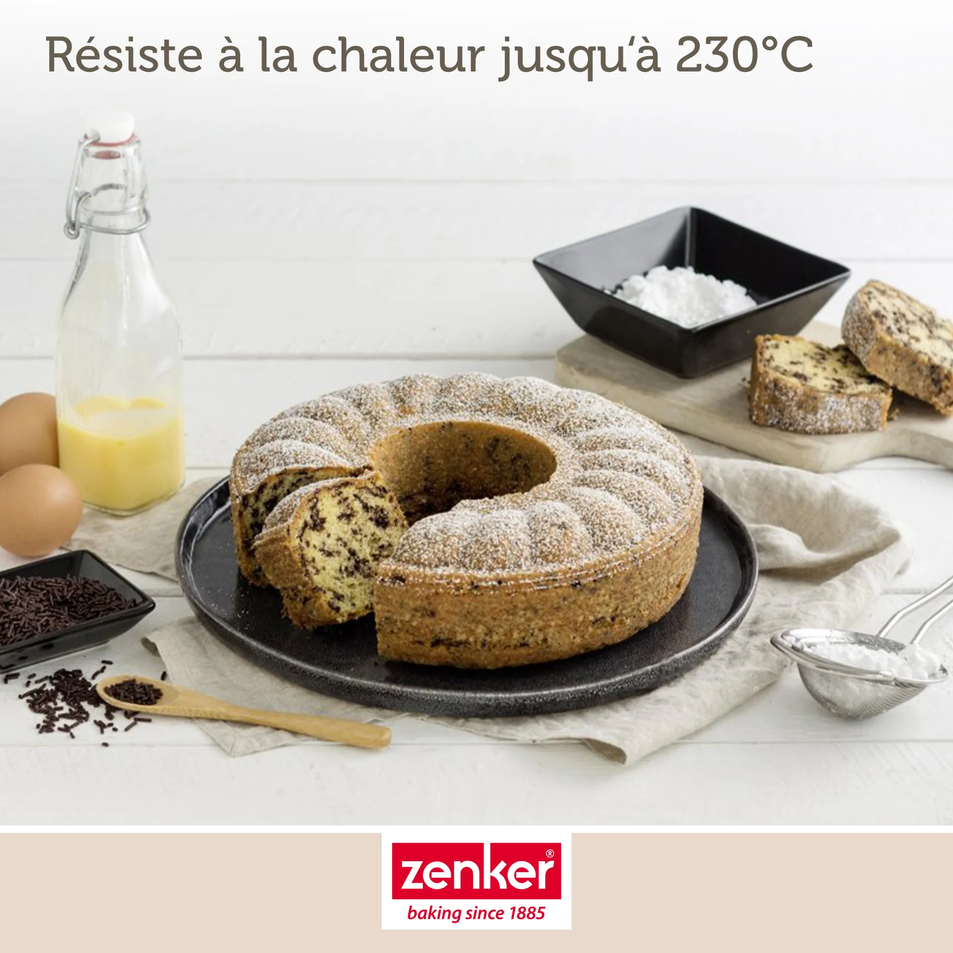 Moule à manqué et à savarin double fond 24 cm Zenker Black Metallic - Image 6