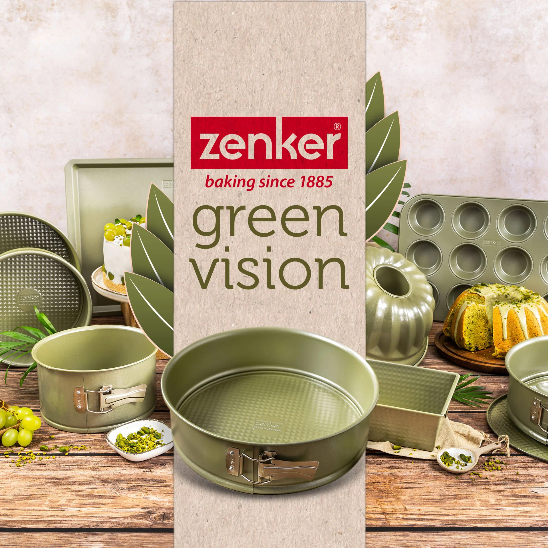Moule à manqué et à savarin double fond 26 cm Zenker Green Vision - Image 7