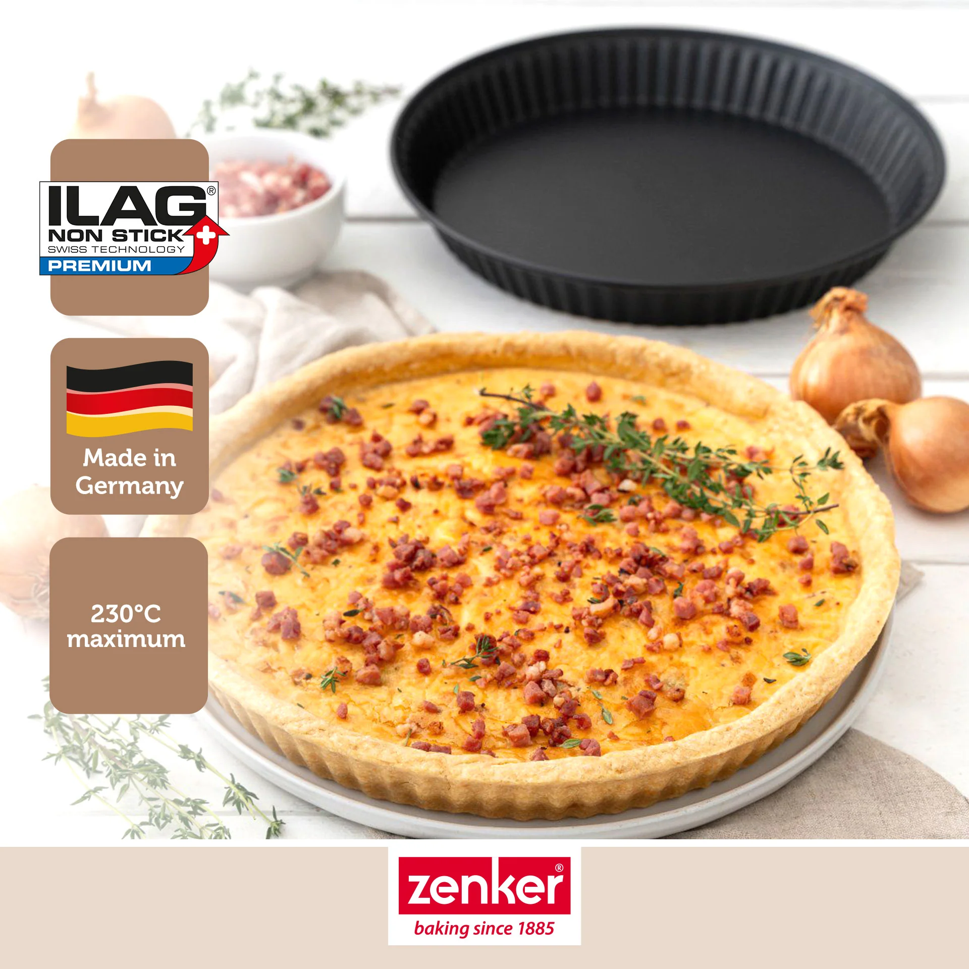 Moule à quiche lorraine 30 cm Zenker Spécial Countries - Image 2