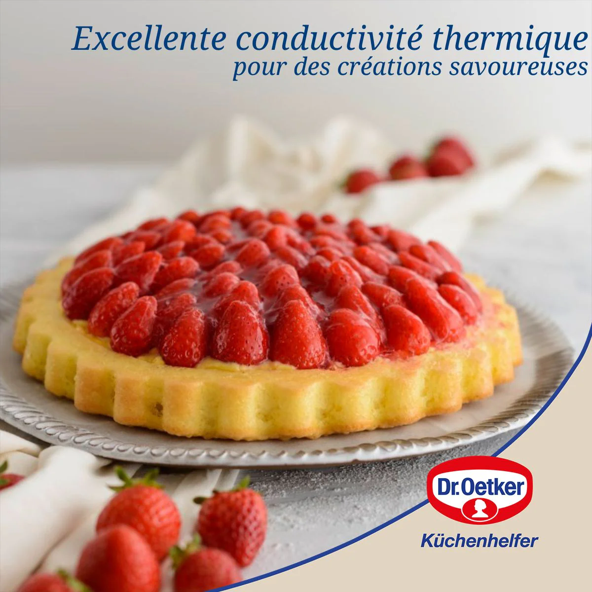 Moule à tarte en silicone rouge de 26 cm Dr. Oetker Flexxibel Love - Image 4