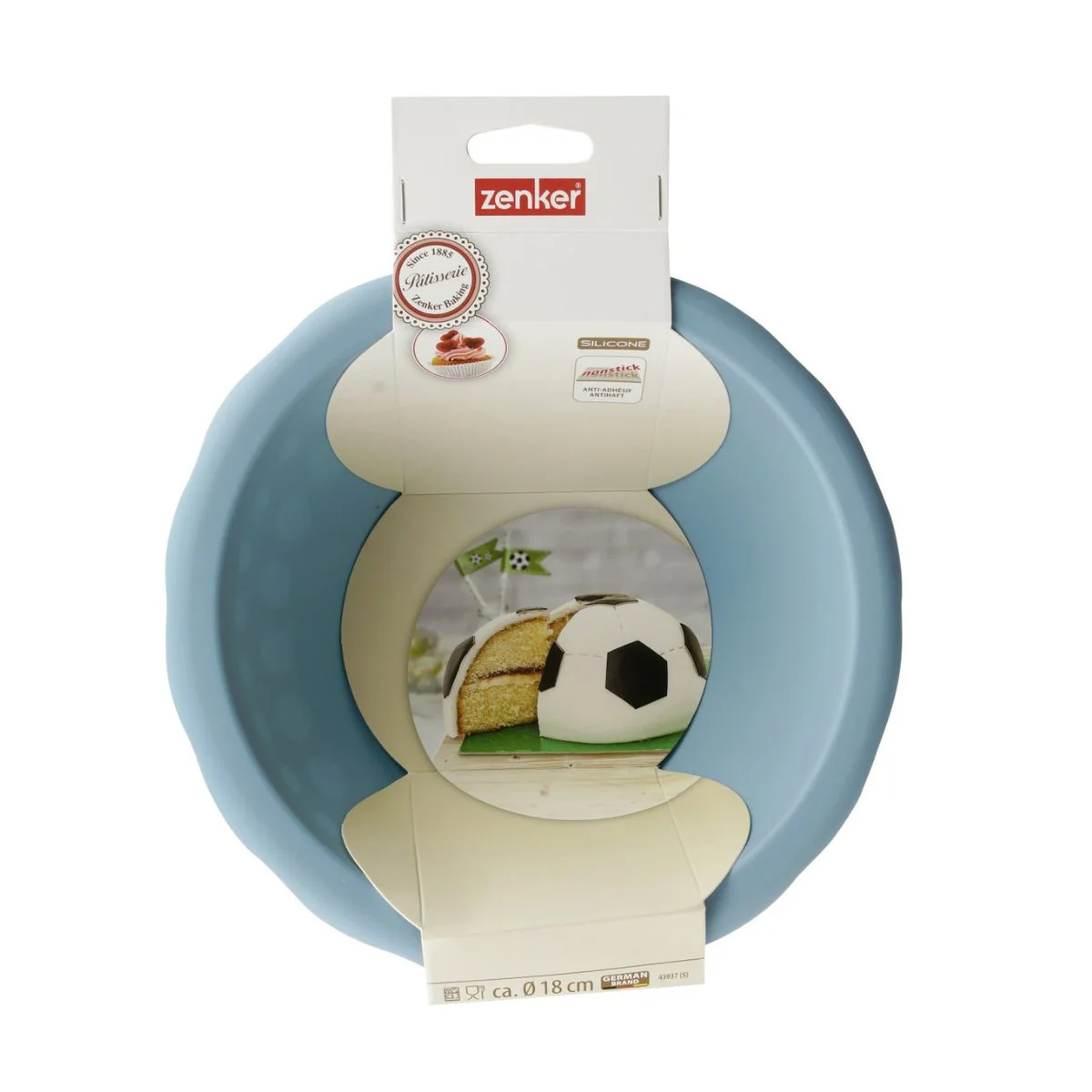 Moule demi sphère pour gâteau ballon de foot 18 cm Zenker Spécial Football - Image 8